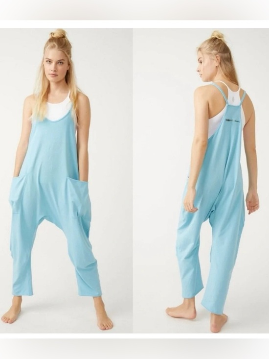 FP Movement by Free People Pants - Free People Movement Light Blue Hot Shot Onesie Jumpsuit